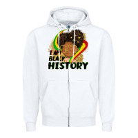 White I am black history Zipper Hoodie - FaDigitalArtStudio