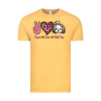 Vintage Mustard Peace Love Shih Tzu Vintage Tee - Bettercallsaul