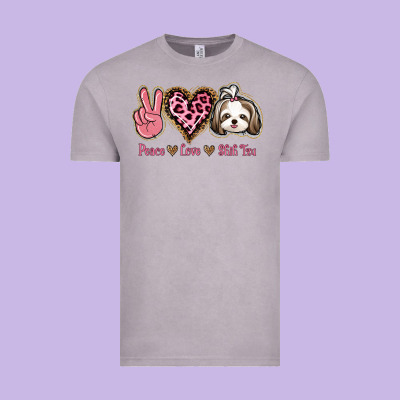Peace Love Shih Tzu Vintage Tee Designed By Bettercallsaul