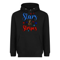 Black stars & stripes Heavyweight Hoodie - BundleAndBundleShop