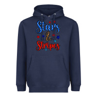 Navy stars & stripes Heavyweight Hoodie - BundleAndBundleShop