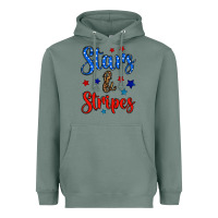 Sage stars & stripes Heavyweight Hoodie - BundleAndBundleShop