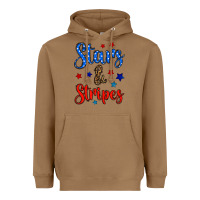 Toasted Coconut stars & stripes Heavyweight Hoodie - BundleAndBundleShop