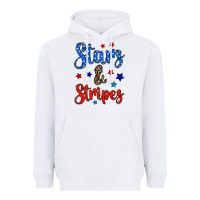 White stars & stripes Heavyweight Hoodie - BundleAndBundleShop