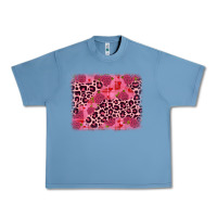 Pebble Blue valentine's day roses leopard background Urban Heavy Tee - JahusDesignShop