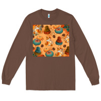 Chestnut Fall Pumpkins Autumn Coffee Long Sleeve Tee - texasbilliewilder