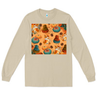 Mushroom Fall Pumpkins Autumn Coffee Long Sleeve Tee - texasbilliewilder