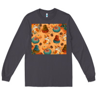 Smoke Fall Pumpkins Autumn Coffee Long Sleeve Tee - texasbilliewilder