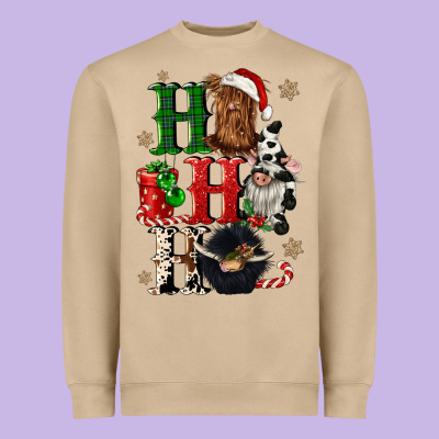 Ho Ho Ho Heifer Cow Gnomies Heavyweight Sweatshirt Designed By Cowgirlartshop