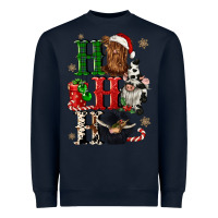 Navy ho ho ho heifer cow gnomies Heavyweight Sweatshirt - CowGirlArtShop