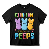 Black chillin' with my peeps Heavy Core Tee - MaliasSmallBusiness