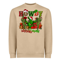 Howdy Christmas With Cactusses Heavyweight Sweatshirt | Teevron