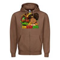 Chestnut Little miss Juneteenth Zipper Hoodie - FaDigitalArtStudio