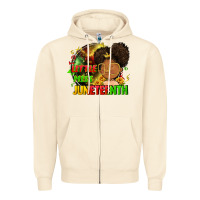 Sandshell Little miss Juneteenth Zipper Hoodie - FaDigitalArtStudio