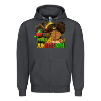 Smoke Little miss Juneteenth Zipper Hoodie - FaDigitalArtStudio