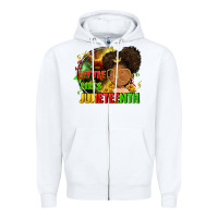 Little Miss Juneteenth Zipper Hoodie | Teevron