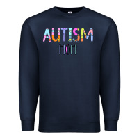 Navy Titi Pretty Art Autism Mom Premium Sweatshirt - CowhideDigitalArt