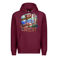 Burgundy This is gods country Premium Hoodie - FaDigitalArtStudio