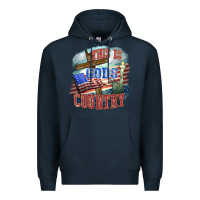 Navy This is gods country Premium Hoodie - FaDigitalArtStudio