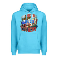 Ocean Blue This is gods country Premium Hoodie - FaDigitalArtStudio