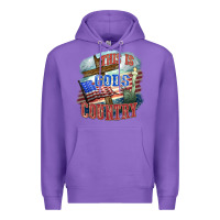Purple This is gods country Premium Hoodie - FaDigitalArtStudio