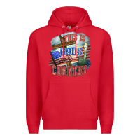 Red This is gods country Premium Hoodie - FaDigitalArtStudio