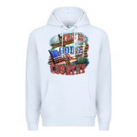 White This is gods country Premium Hoodie - FaDigitalArtStudio