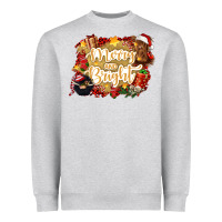 Heather Grey merry and bright Heavyweight Sweatshirt - CowGirlArtShop