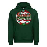 Forest Green Merry Drunk I'am Christmas Urban Hoodie - Artiststas