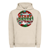 Pigment French Oak Merry Drunk I'am Christmas Urban Hoodie - Artiststas
