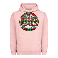 Pigment Salmon Merry Drunk I'am Christmas Urban Hoodie - Artiststas