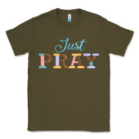 Army Green Just Pray Classic Tee - JahusDesignShop