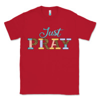 Red Just Pray Classic Tee - JahusDesignShop