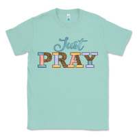 Seafoam Just Pray Classic Tee - JahusDesignShop