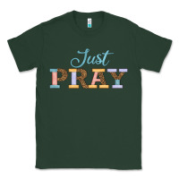 Sports Green Just Pray Classic Tee - JahusDesignShop