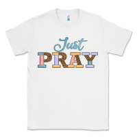 White Just Pray Classic Tee - JahusDesignShop