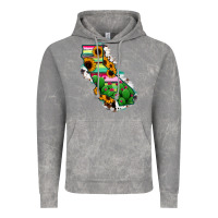 Cloud Rock California Map Sunflower Cactus Serape Vintage Hoodie - RanaPortraitStore