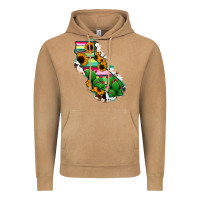Vintage Camel California Map Sunflower Cactus Serape Vintage Hoodie - RanaPortraitStore