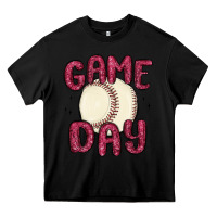 Black game day baseball Heavy Core Tee - MaliasSmallBusiness