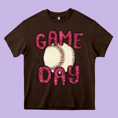 Game Day Baseball Heavy Core Tee Designed By Maliassmallbusiness