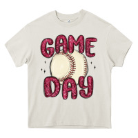 Cream game day baseball Heavy Core Tee - MaliasSmallBusiness