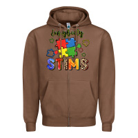 Chestnut Everybody stims Zipper Hoodie - FaDigitalArtStudio