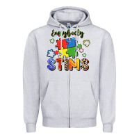 Heather Grey Everybody stims Zipper Hoodie - FaDigitalArtStudio
