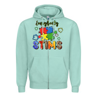 Seafoam Everybody stims Zipper Hoodie - FaDigitalArtStudio
