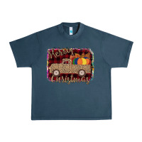 Midnight Navy Merry Christmas Truck Urban Heavy Tee - Bettercallsaul