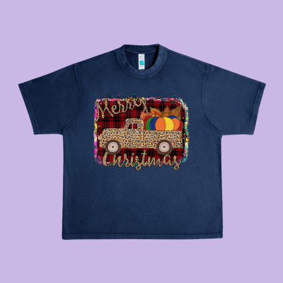 Merry Christmas Truck Urban Heavy Tee Designed By Bettercallsaul