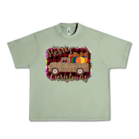 Oil Green Merry Christmas Truck Urban Heavy Tee - Bettercallsaul