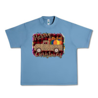 Pebble Blue Merry Christmas Truck Urban Heavy Tee - Bettercallsaul