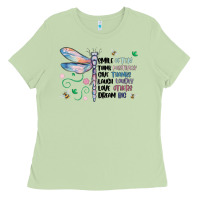 Matcha dragonfly smile tink give laugh love dream Ladies Tee - MaliasSmallBusiness