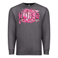 Charcoal Heather breast cancer nurse Premium Sweatshirt - LillyAllenDesigns